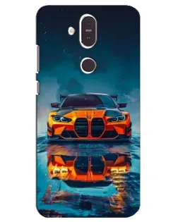 Чехол для Nokia 8.1 (2018) с картинкой «BMW — золотая эмблема»