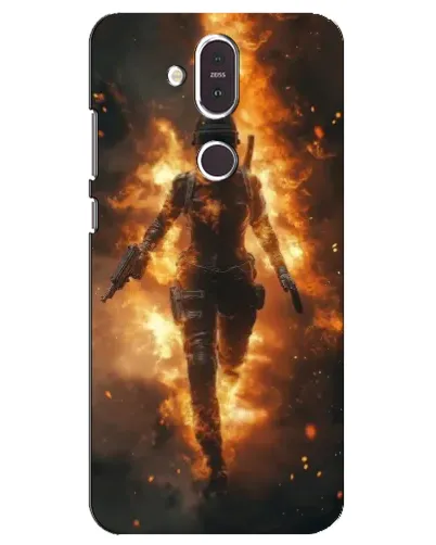 Чехол для Nokia 8.1 (2018) с картинкой «BMW — скорость в дожде»