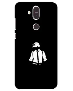 Чехол для Nokia 8.1 (2018) с картинкой «PUBG — белый шлем»