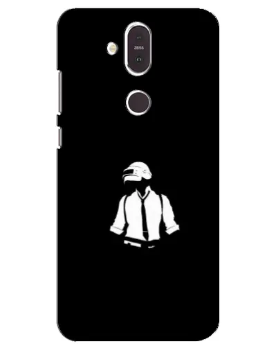 Чехол для Nokia 8.1 (2018) с картинкой «PUBG — белый шлем»
