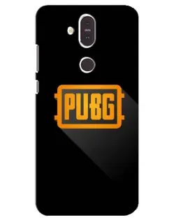 Чехол для Nokia 8.1 (2018) с картинкой «PUBG — рамка лого»