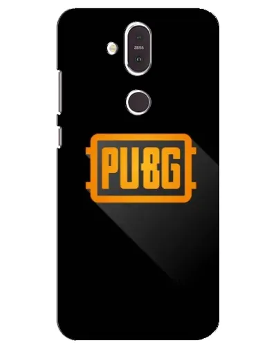Чехол для Nokia 8.1 (2018) с картинкой «PUBG — рамка лого»