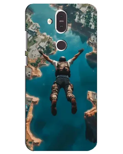 Чехол для Nokia 8.1 (2018) с картинкой «PUBG — свободное падение»