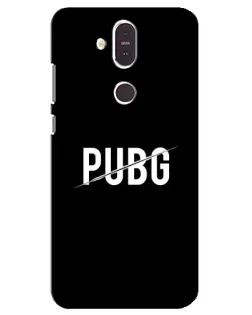 Чехол для Nokia 8.1 (2018) с картинкой «PUBG — белый логотип»