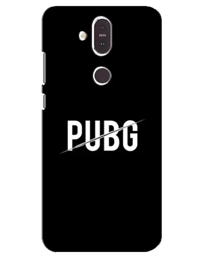 Чехол для Nokia 8.1 (2018) с картинкой «PUBG — белый логотип»