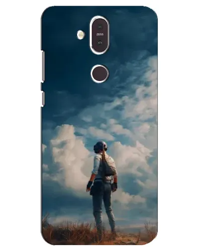 Чехол для Nokia 8.1 (2018) с картинкой «Герой PUBG на скале»