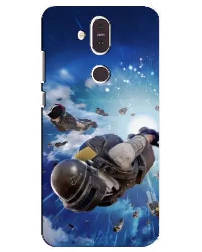 Чехол для Nokia 8.1 (2018) с картинкой «Десант PUBG — прыжок»