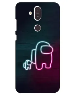 Чохол для Nokia 8.1 (2018) з картинкою «Among Us неон-арт» Чохол для Nokia 8.1 (2018) з картинкою «Among Us неон-арт»