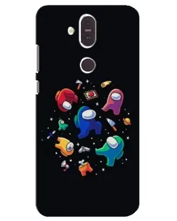 Чохол для Nokia 8.1 (2018) з картинкою «Among Us космос» Чохол для Nokia 8.1 (2018) з картинкою «Among Us космос»