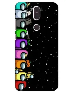 Чохол для Nokia 8.1 (2018) з картинкою «Команда Among Us» Чохол для Nokia 8.1 (2018) з картинкою «Команда Among Us»