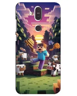 Чехол для Nokia 8.1 (2018) с картинкой «Стив на ферме» Чехол для Nokia 8.1 (2018) с картинкой «Стив на ферме»