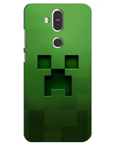 Чехол для Nokia 8.1 (2018) с картинкой «Крипер микро-дизайн»