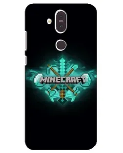 Чохол для Nokia 8.1 (2018) з картинкою «Minecraft Diamond лого»