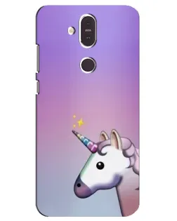 Чехол для Nokia 8.1 (2018) с картинкой «Единорог градиент» Чехол для Nokia 8.1 (2018) с картинкой «Единорог градиент»