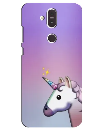 Чехол для Nokia 8.1 (2018) с картинкой «Единорог градиент»