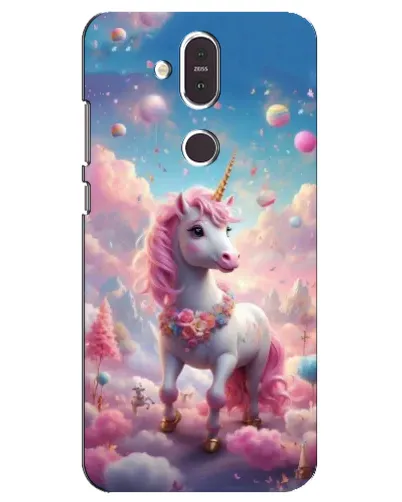 Чехол для Nokia 8.1 (2018) с картинкой «Единорог среди облаков»