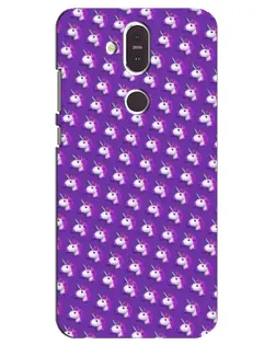 Чехол для Nokia 8.1 (2018) с картинкой «Единороги на фиолетовом» Чехол для Nokia 8.1 (2018) с картинкой «Единороги на фиолетовом»
