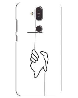 Чехол для Nokia 8.1 (2018) с картинкой «Рука держит» Чехол для Nokia 8.1 (2018) с картинкой «Рука держит»