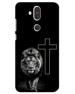 Чехол для Nokia 8.1 (2018) с картинкой «Лев и Крест» Чехол для Nokia 8.1 (2018) с картинкой «Лев и Крест»