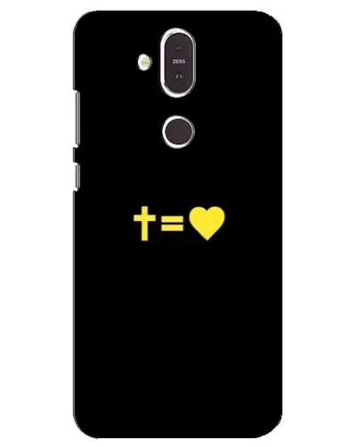Чехол для Nokia 8.1 (2018) с картинкой «Сердце и Крест»