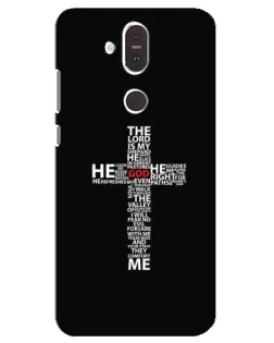 Чехол для Nokia 8.1 (2018) с картинкой «Текстовый крест»