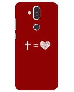 Чехол для Nokia 8.1 (2018) с картинкой «Уравнение любви»