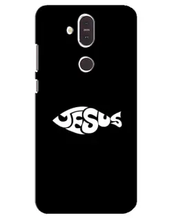 Чехол для Nokia 8.1 (2018) с картинкой «Рыба Jesus»