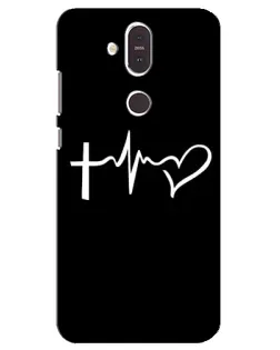Чехол для Nokia 8.1 (2018) с картинкой «Пульс веры»