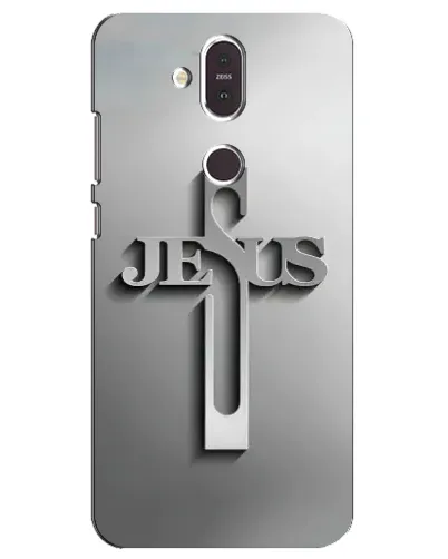 Чехол для Nokia 8.1 (2018) с картинкой «Металлический крест Jesus» Чехол для Nokia 8.1 (2018) с картинкой «Металлический крест Jesus»