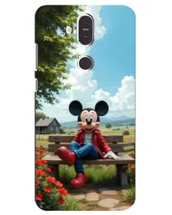 Чехол для Nokia 8.1 (2018) с картинкой «Микки на скамейке»