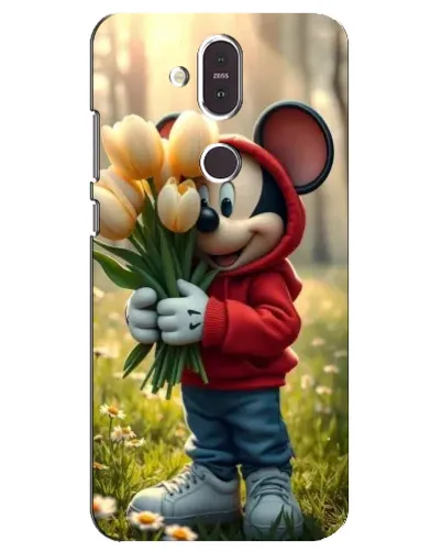 Чехол для Nokia 8.1 (2018) с картинкой «Микки с тюльпанами» Чехол для Nokia 8.1 (2018) с картинкой «Микки с тюльпанами»