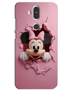 Чехол для Nokia 8.1 (2018) с картинкой «Минни сквозь стену»