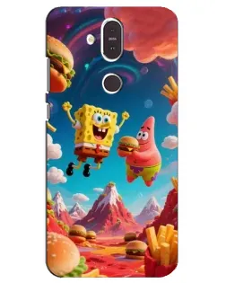 Чехол для Nokia 8.1 (2018) с картинкой «Космический фастфуд» Чехол для Nokia 8.1 (2018) с картинкой «Космический фастфуд»