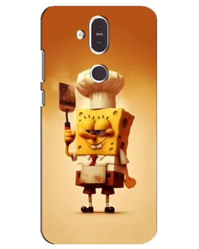 Чехол для Nokia 8.1 (2018) с картинкой «Губка Боб повар»