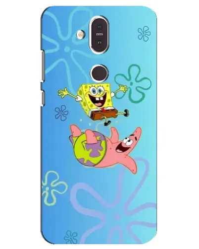 Чехол для Nokia 8.1 (2018) с картинкой «Спанч Боб и Патрик»