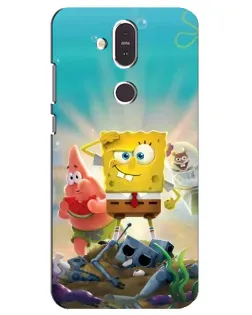Чехол для Nokia 8.1 (2018) с картинкой «Спанч Боб победитель»