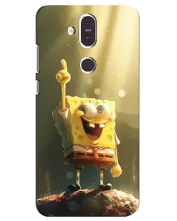 Чехол для Nokia 8.1 (2018) с картинкой «Сияющий Спанч Боб»