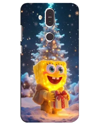 Чехол для Nokia 8.1 (2018) с картинкой «Рождественский Спанч Боб»