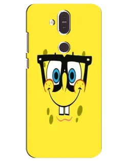 Чехол для Nokia 8.1 (2018) с картинкой «Минималистичный Спанч Боб» Чехол для Nokia 8.1 (2018) с картинкой «Минималистичный Спанч Боб»