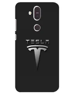 Чохол для Nokia 8.1 (2018) з картинкою «Сталевий логотип Tesla» Чохол для Nokia 8.1 (2018) з картинкою «Сталевий логотип Tesla»