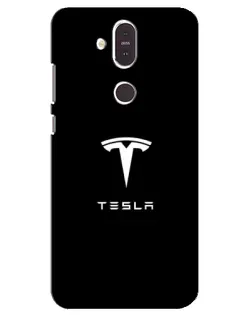 Чохол для Nokia 8.1 (2018) з картинкою «Tesla White Logo» Чохол для Nokia 8.1 (2018) з картинкою «Tesla White Logo»
