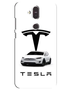Чохол для Nokia 8.1 (2018) з картинкою «Tesla White Style» Чохол для Nokia 8.1 (2018) з картинкою «Tesla White Style»