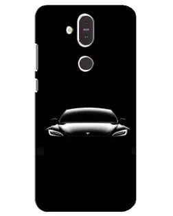 Чохол для Nokia 8.1 (2018) з картинкою «Фари Tesla Night» Чохол для Nokia 8.1 (2018) з картинкою «Фари Tesla Night»