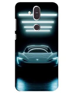 Чохол для Nokia 8.1 (2018) з картинкою «Tesla в неоні» Чохол для Nokia 8.1 (2018) з картинкою «Tesla в неоні»