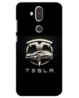 Чохол для Nokia 8.1 (2018) з картинкою «Tesla — срібне авто» Чохол для Nokia 8.1 (2018) з картинкою «Tesla — срібне авто»