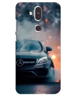 Чехол для Nokia 8.1 (2018) с картинкой «Mercedes — ночной город» Чехол для Nokia 8.1 (2018) с картинкой «Mercedes — ночной город»