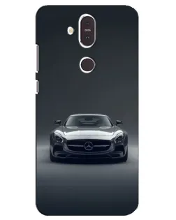Чехол для Nokia 8.1 (2018) с картинкой «Mercedes на черном»