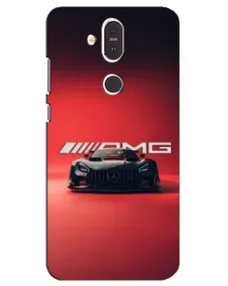 Чехол для Nokia 8.1 (2018) с картинкой «Mercedes AMG — красная линия»