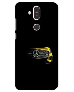 Чехол для Nokia 8.1 (2018) с картинкой «Mercedes — ретро стиль»