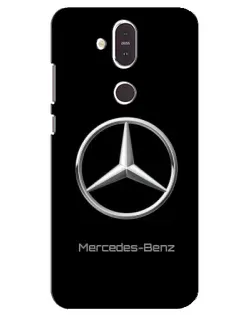 Чехол для Nokia 8.1 (2018) с картинкой «Mercedes Silver Logo»